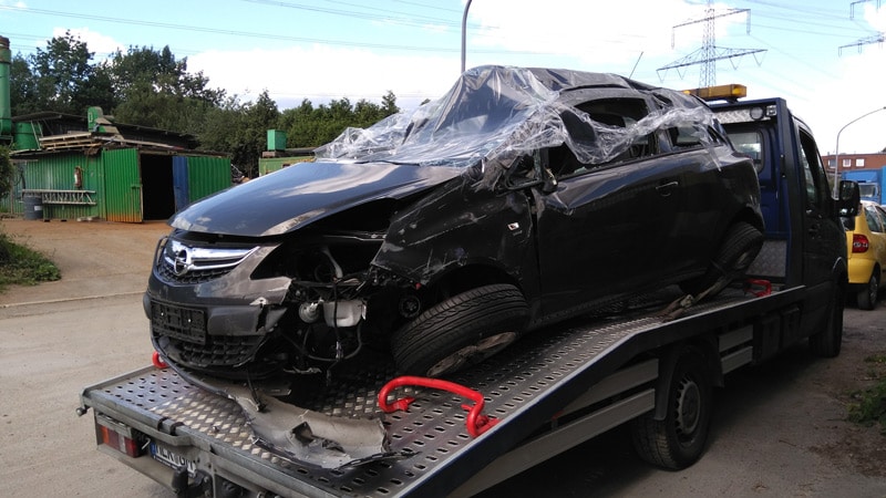 damaged car