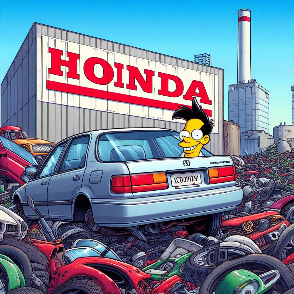 Honda scrap yard in Perth