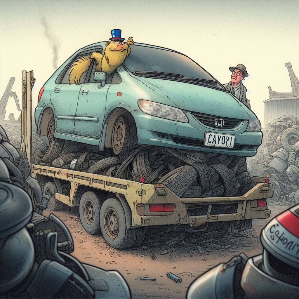 Honda scrap yard in Perth