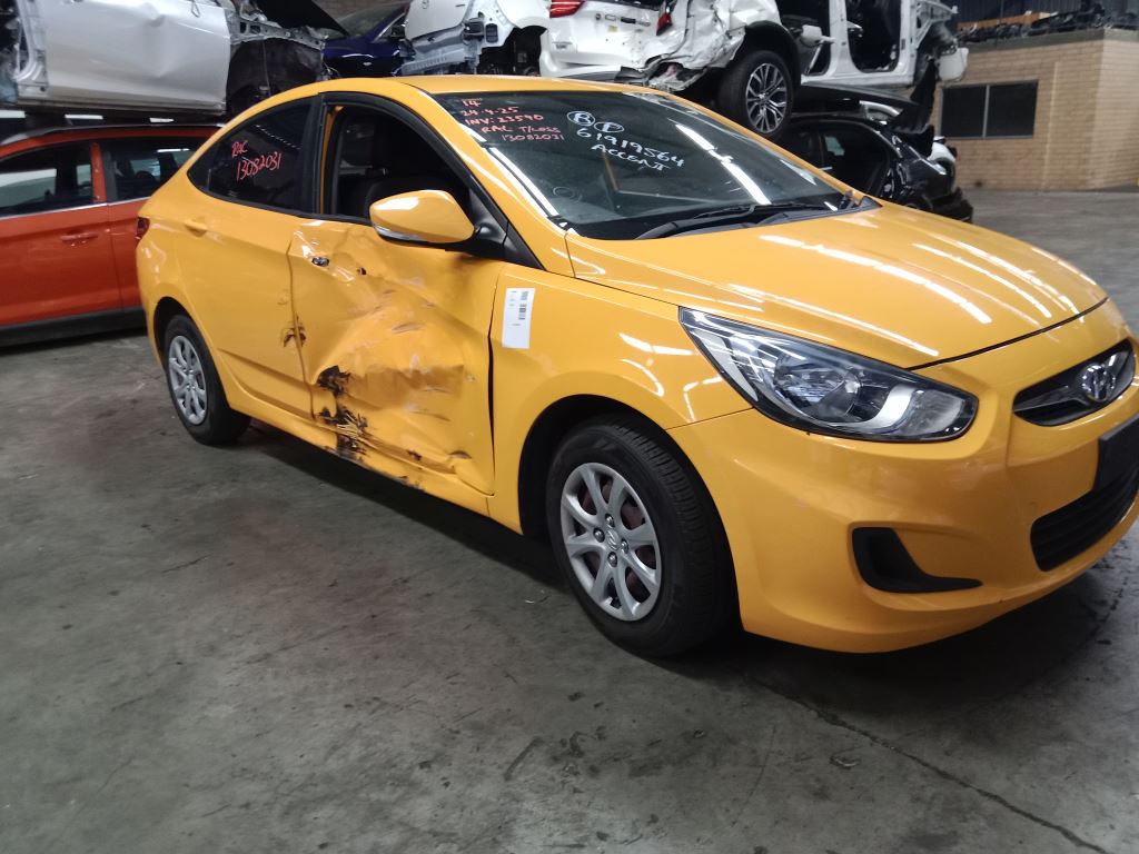 Hyundai accent 2014 yellow Wrecking
