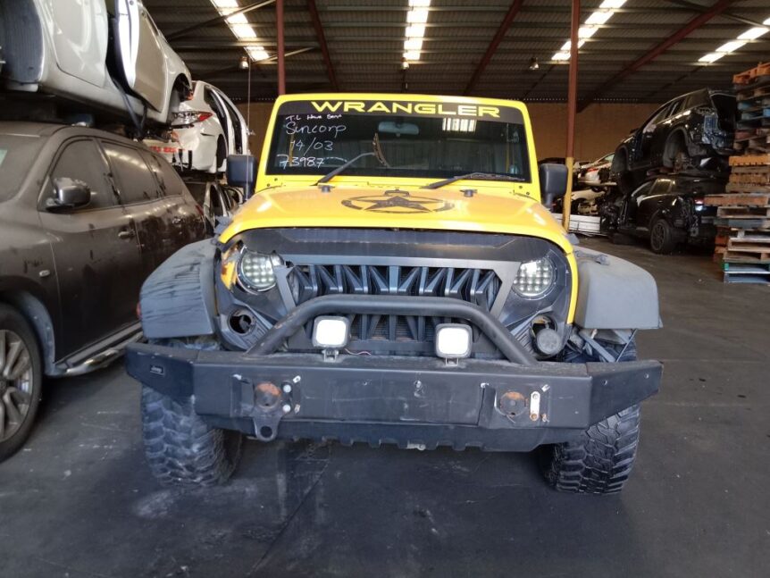 Jeep Wrangler 2007 yellow Wrecking