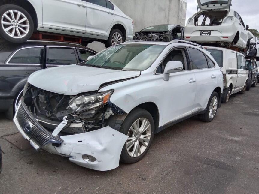 Lexus RX450h Hybrid 2010 White Wrecking