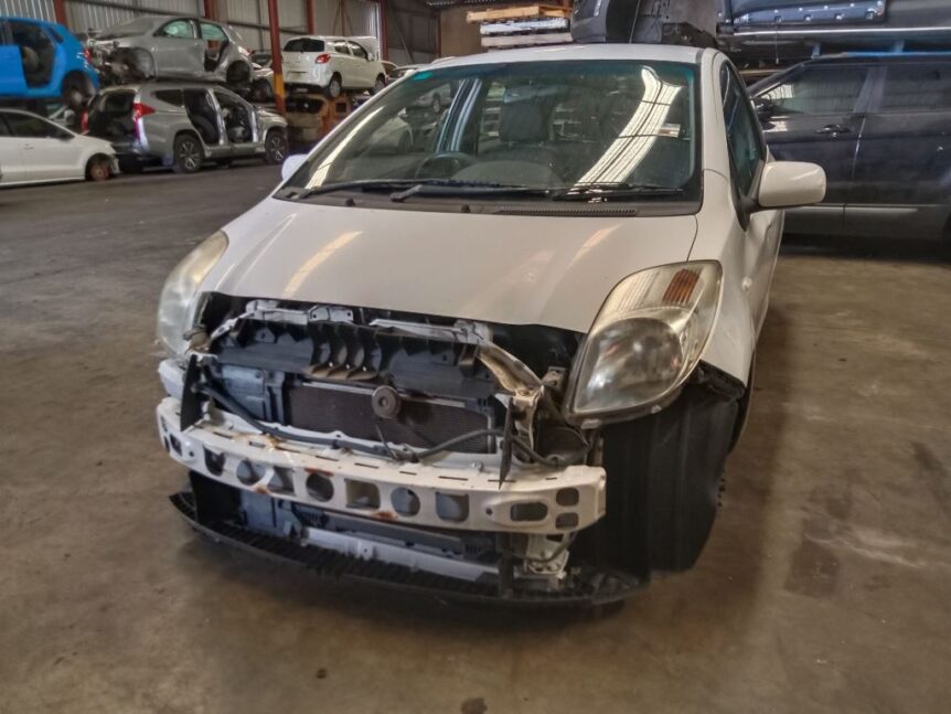 Toyota Yaris 2007 White Wrecking