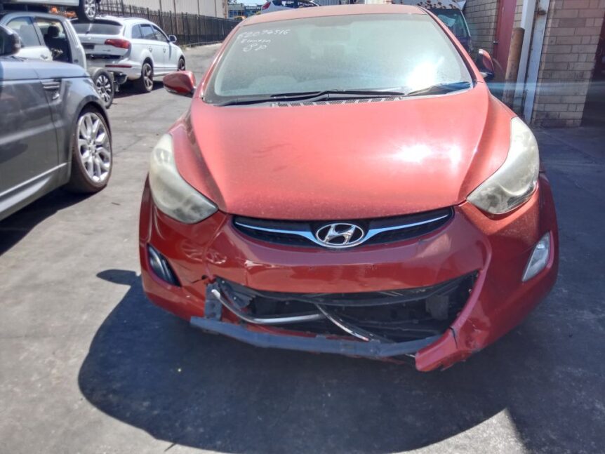 Hyundai Elantra 2012 Red Wrecking