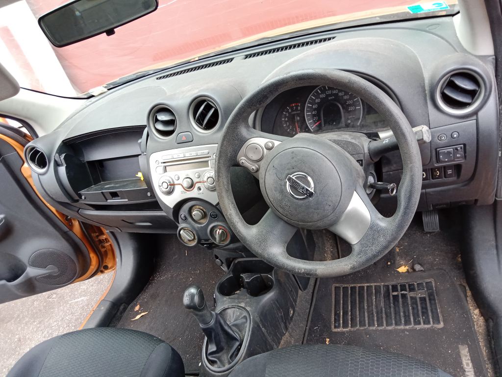 Nissan Micra 2012 orange Wrecking