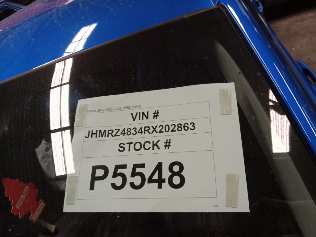 Honda ZR-V 2025 BLUE WRECKING