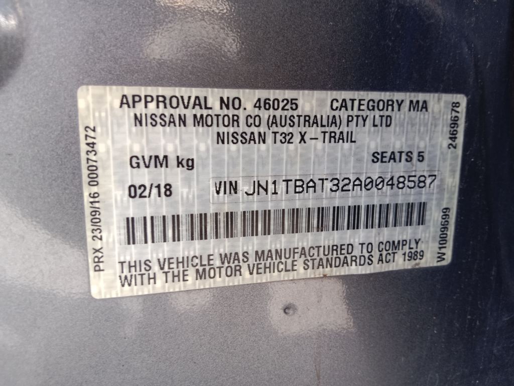 Nissan X-Trail 2018 Grey Wrecking