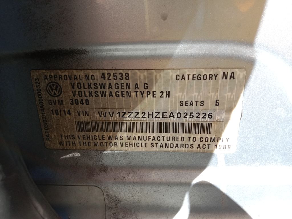 Volkswagen Amarok 2014 Silver Wrecking