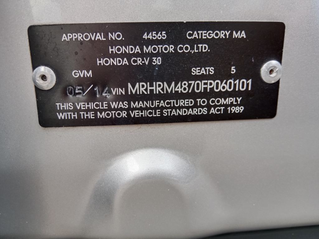 Honda CRV 2014 Silver Wrecking