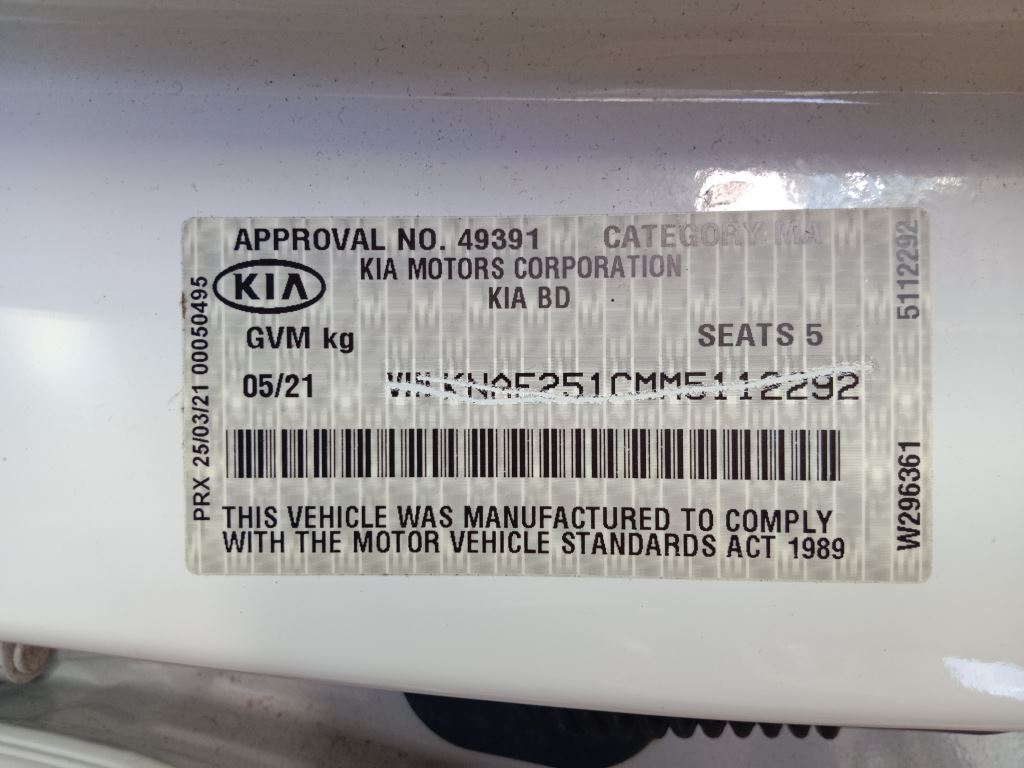 Kia Cerato 2021 White Wrecking