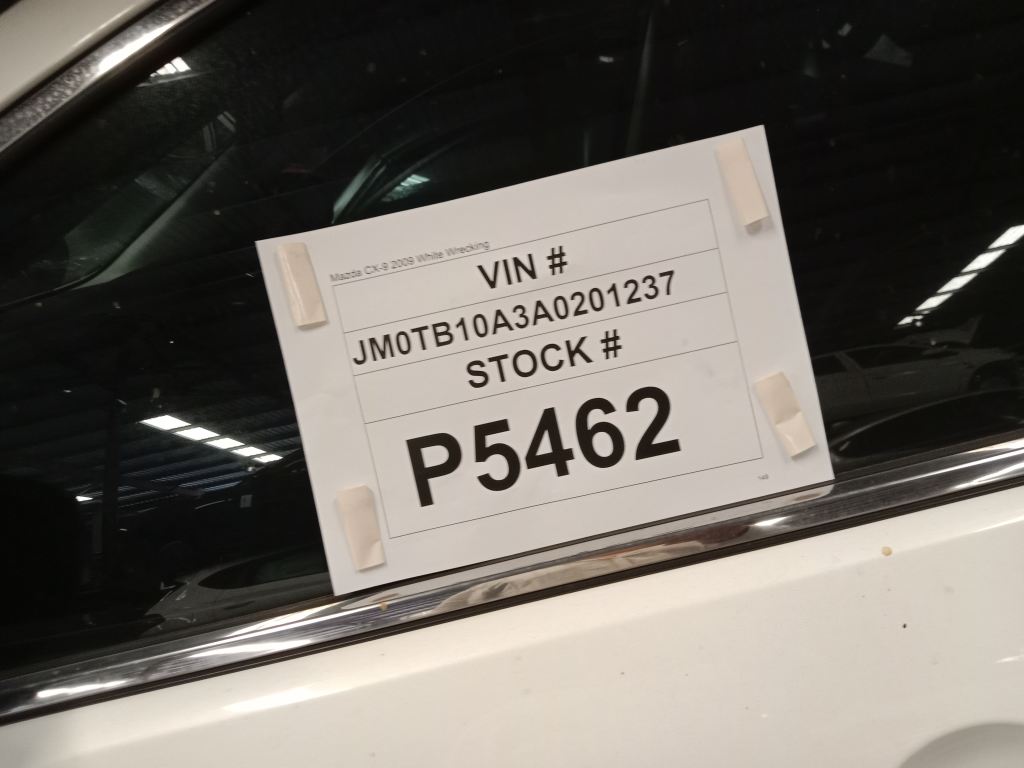 Mazda CX-9 2009 White Wrecking