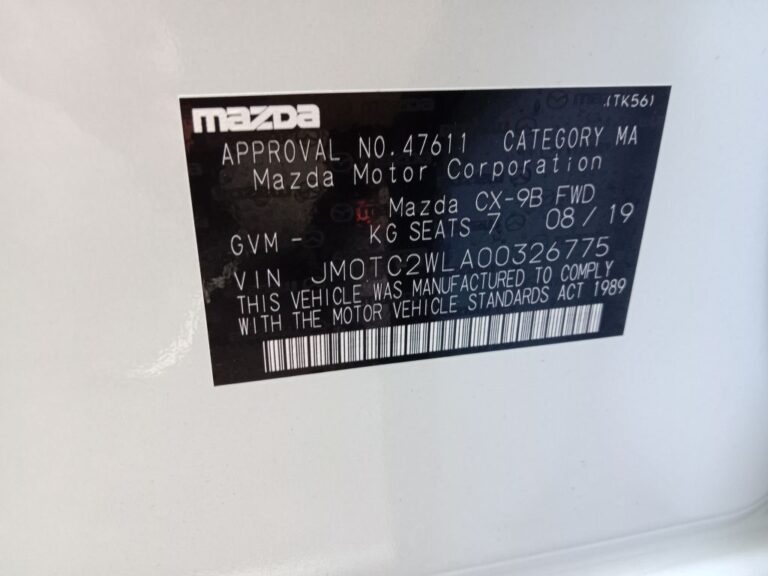 Mazda CX-9 2019 White Wrecking