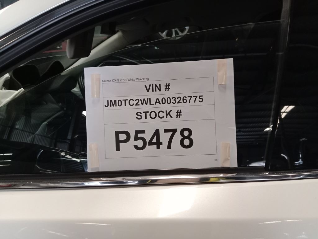 Mazda CX-9 2019 White Wrecking