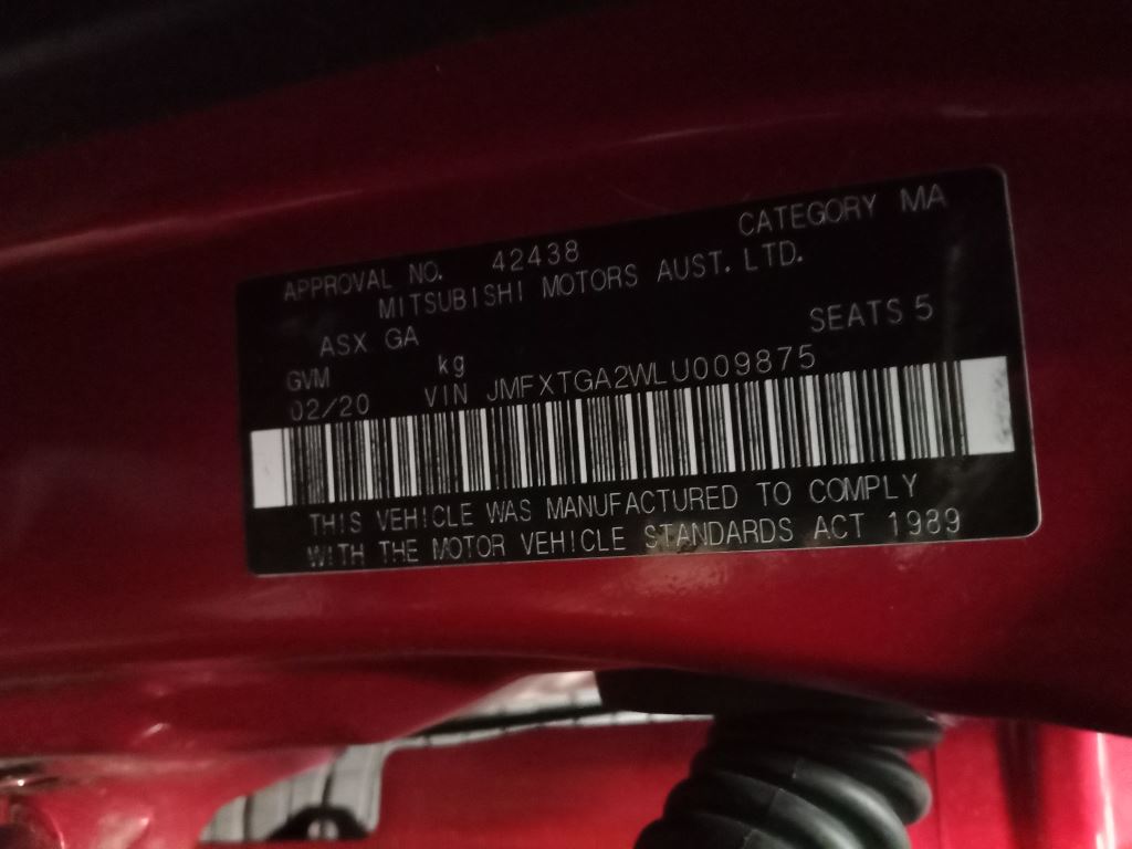 Mitsubishi ASX 2020 Red Wrecking