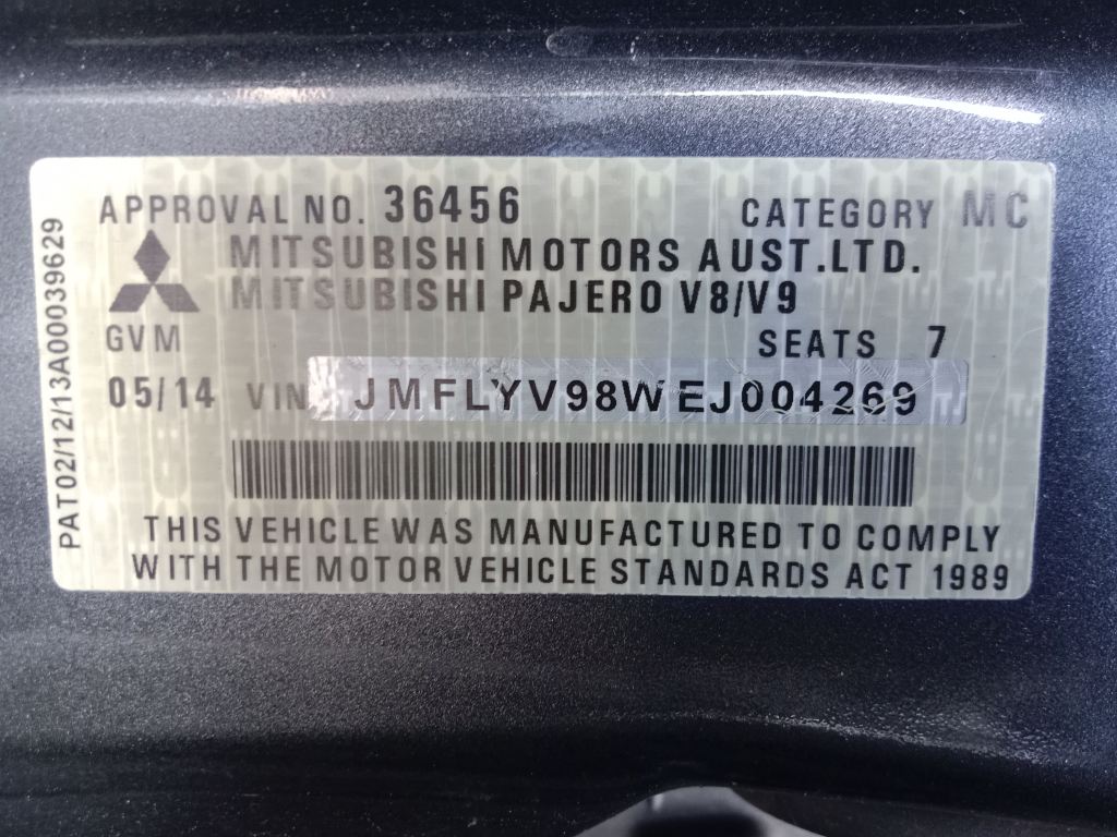 Mitsubishi Pajero 2014 Grey Wrecking