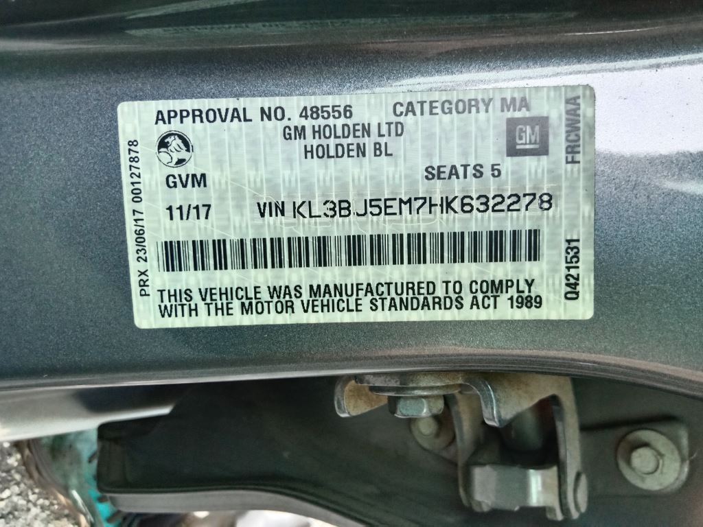 Holden Astra 2017 Grey Wrecking
