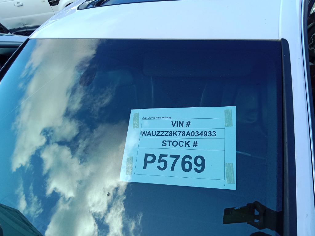 Audi A4 2008 White Wrecking