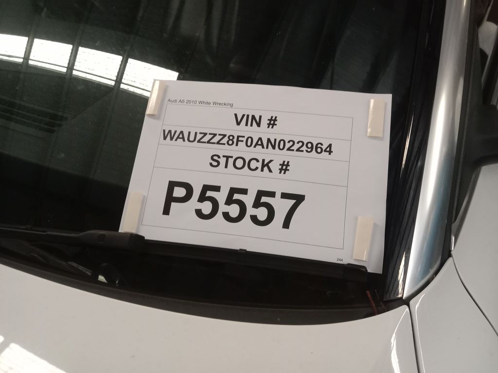 Audi A5 2010 White Wrecking