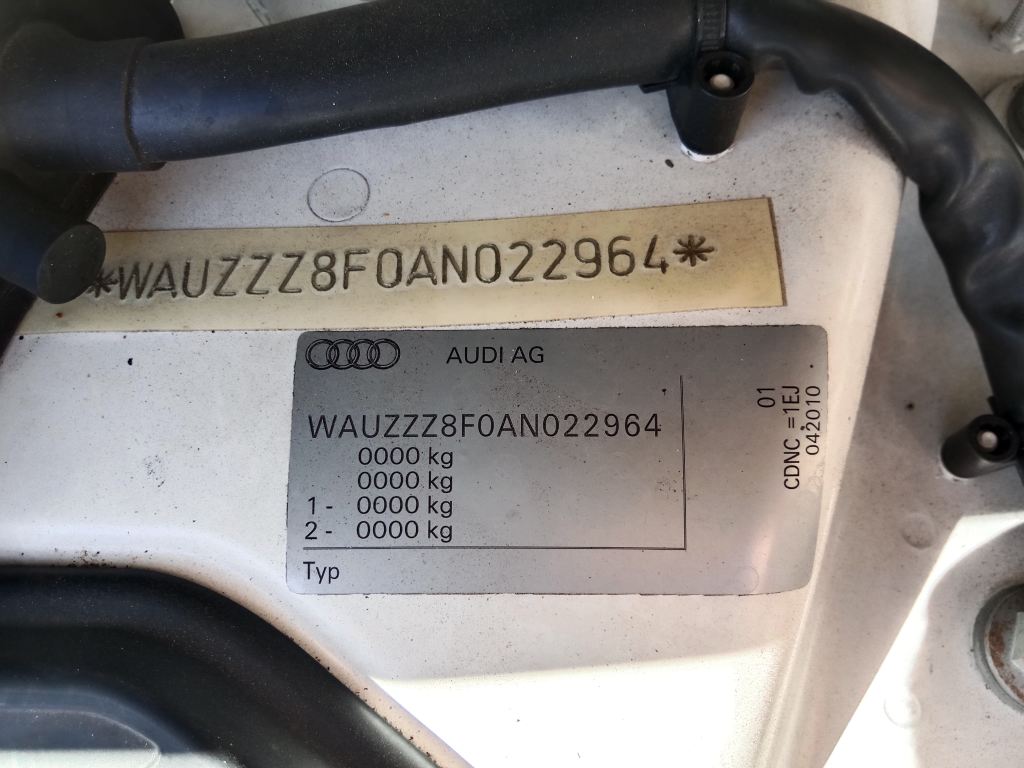 Audi A5 2010 White Wrecking