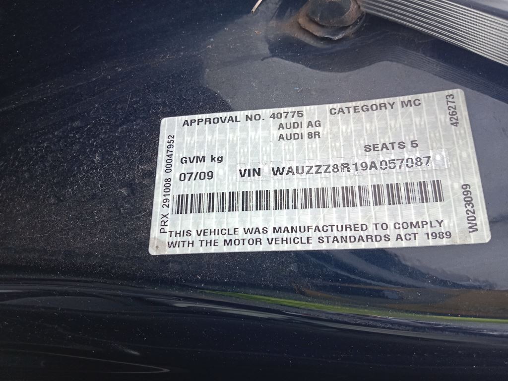 Audi Q5 2009 Blue Wrecking