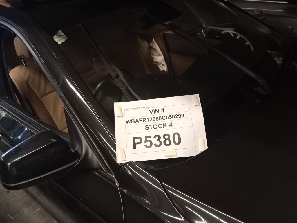 BMW 5 Series 2010 Black Wrecking